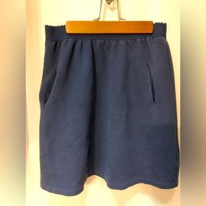 Anthropologie navy mini skirt cotton blend with pockets XS